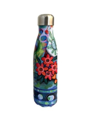 Bouteille isotherme en inox fleurs 500ml