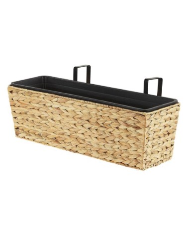 Jardinière balconnière rectangulaire beige sable 60x18