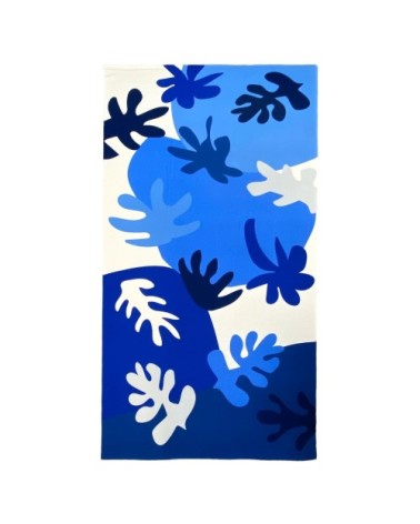 Serviette de plage microfibre Coralina 90x170 bleu
