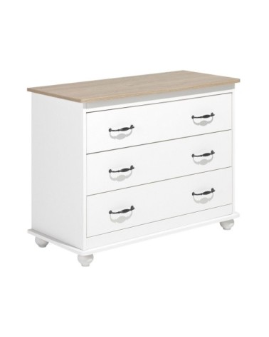 Commode blanche 3 tiroirs