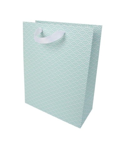 Sac cadeau grand format origami pastel