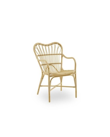 Chaise repas en aluminium et fibre synthétique aspect rotin