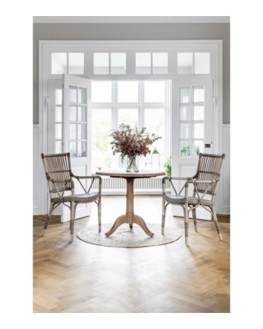 Chaise repas en rotin taupe