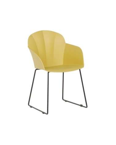 Lot de 2 chaises de salle à manger jaunes