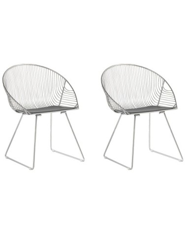 Lot de 2 chaises argentées