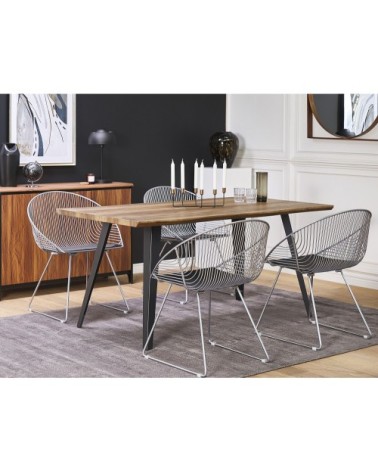 Lot de 2 chaises argentées