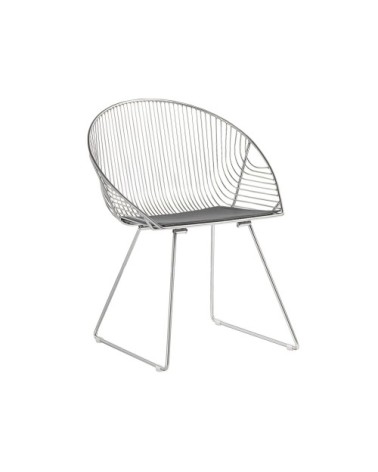 Lot de 2 chaises argentées