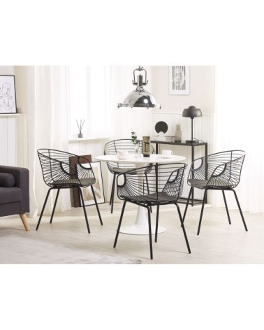 Lot de 2 chaises en métal noir