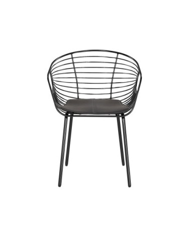 Lot de 2 chaises en métal noir