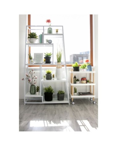 Étagère asymétrique en métal blanc H178cm