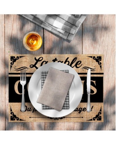 Set de table en toile de jute 42x29,5