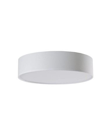 Plafonnier tissu en textile blanc
