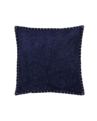 Coussin décoratif en tissu bleu 45x10cm