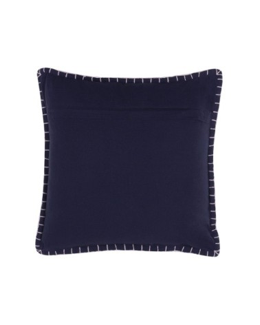 Coussin décoratif en tissu bleu 45x10cm