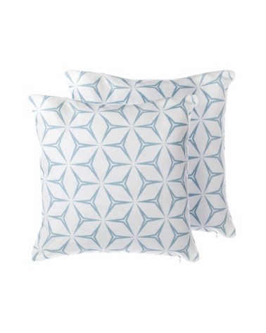 Lot de 2 coussin décoratifs en tissu blanc 45x12cm