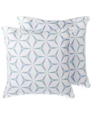 Lot de 2 coussin décoratifs en tissu blanc 45x12cm