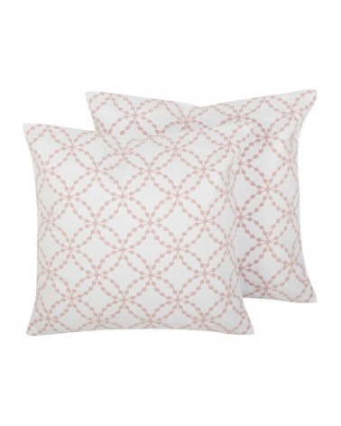 Lot de 2 coussin décoratifs en tissu blanc 45x12cm