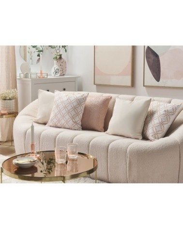 Lot de 2 coussin décoratifs en tissu blanc 45x12cm