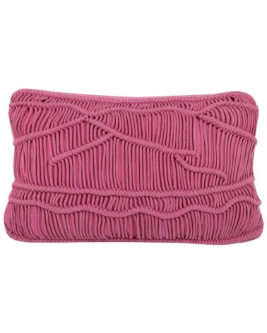 Coussin décoratif en tissu rose 30x10cm