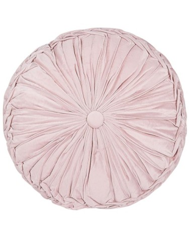 Coussin décoratif en tissu rose 40x10cm