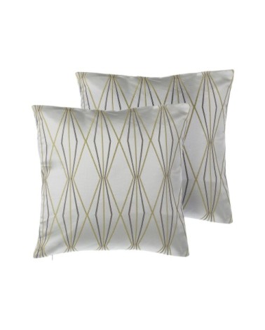 Lot de 2 coussin décoratifs en tissu gris 45x12cm