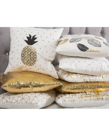 Lot de 2 coussin décoratifs en tissu blanc 45x12cm