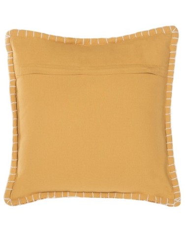 Lot de 2 coussin décoratifs en tissu jaune 45x10cm