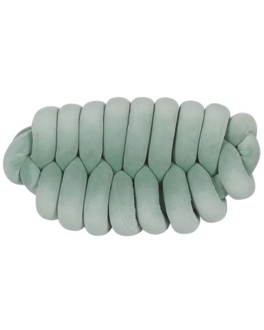 Coussin décoratif en velours vert 45x10cm