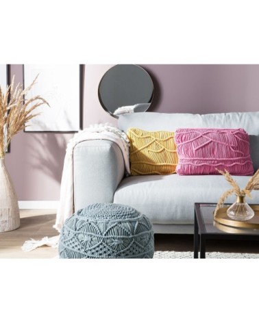 Lot de 2 coussin décoratifs en tissu rose 30x10cm