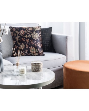 Lot de 2 coussin décoratifs en tissu noir 45x10cm