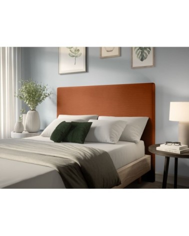 Tête de lit en velours côtelé 160cm - terracotta