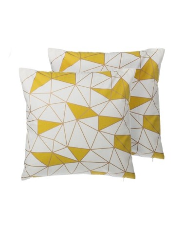 Lot de 2 coussin décoratifs en tissu blanc 45x12cm