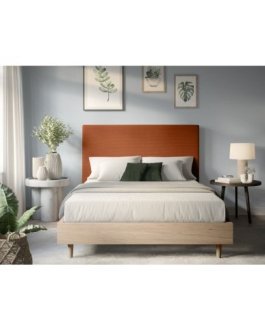 Tête de lit en velours côtelé 160cm - terracotta