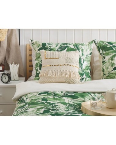 Lot de 2 coussin décoratifs en tissu beige 45x10cm