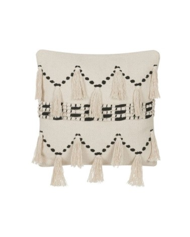 Coussin décoratif en tissu beige 45x10cm