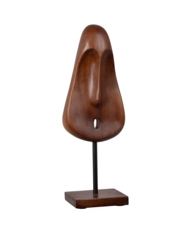 Statuette en bois d'acacia marron H26