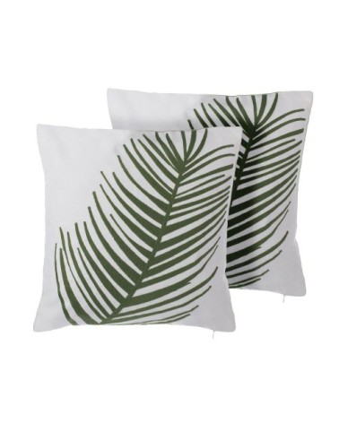 Lot de 2 coussin décoratifs en tissu vert 45x12cm