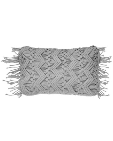 Coussin décoratif en tissu gris 30x12cm
