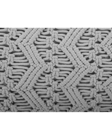 Coussin décoratif en tissu gris 30x12cm