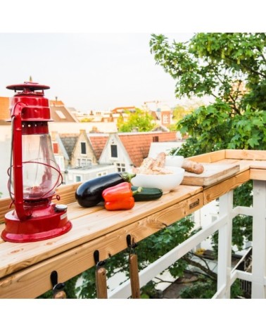 Bar table pour balcon en pin balustrade ronde