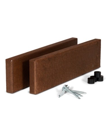 Kit barres latérales avec clés pour bar de balcon en chêne foncé