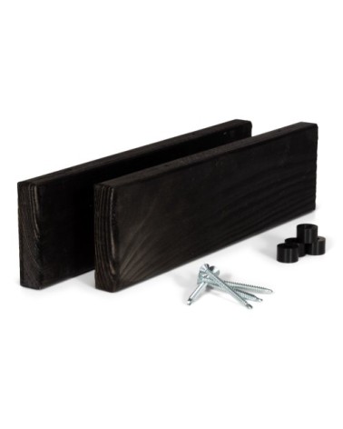 Kit barres latérales avec clés pour bar de balcon en pin noir