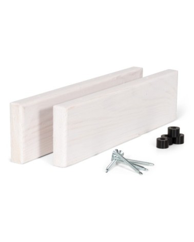 Kit barres latérales avec clés pour bar de balcon en pin blanc