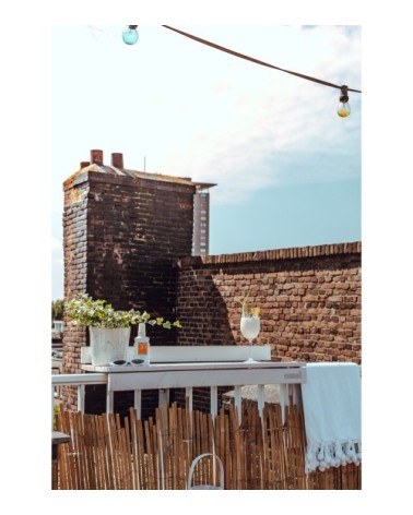 Kit barres latérales avec clés pour bar de balcon en pin blanc