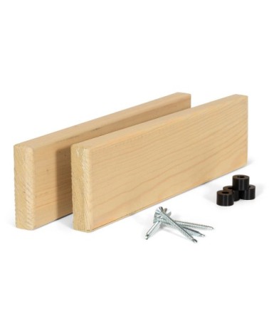 Kit barres latérales avec clés pour bar de balcon pin caramel