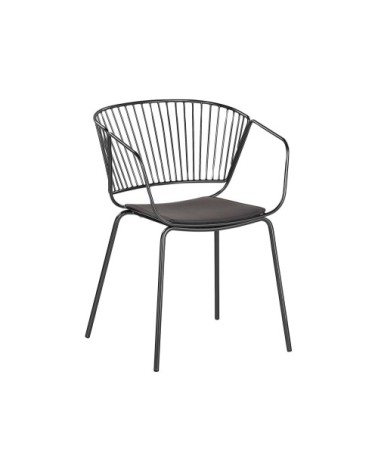 Lot de 2 chaises en métal noir