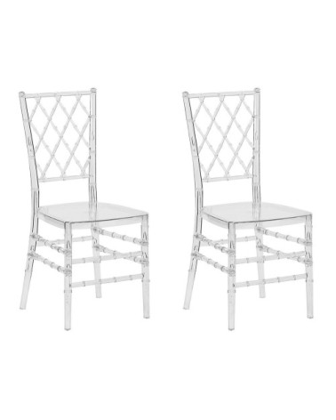 Lot de 2 chaises transparentes