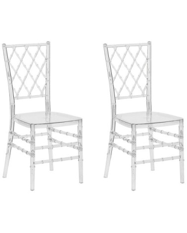 Lot de 2 chaises transparentes
