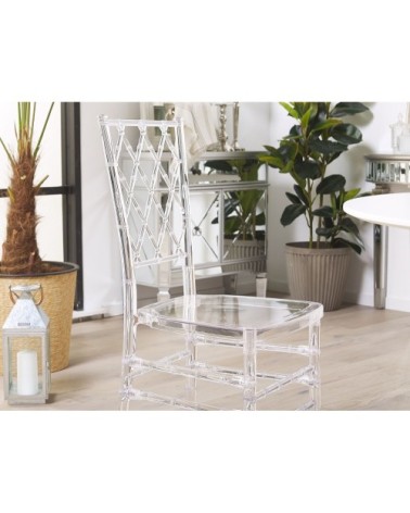 Lot de 2 chaises transparentes