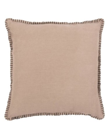 Housse de coussin en lin taupe, 40x40